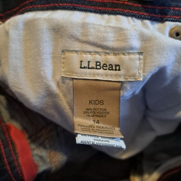 L.L. Bean boys size 14 darker wash jeans, adjustable waist, VGUC - Picture 7 of 8